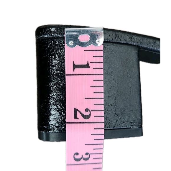 Nwot Zara Women's Black Patent Square Toe Block Heel Thong Sandals Size 39 - Picture 9 of 9